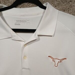 Nike Dri Fit Tour Performance University of Texas Longhorns Polo Shirt White 3xl
